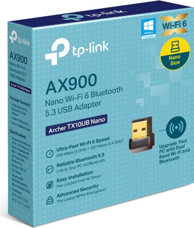 Adapter Bluetooth TP-Link Archer TX10UB, Nano USB, 600 Mbit/s, i zi