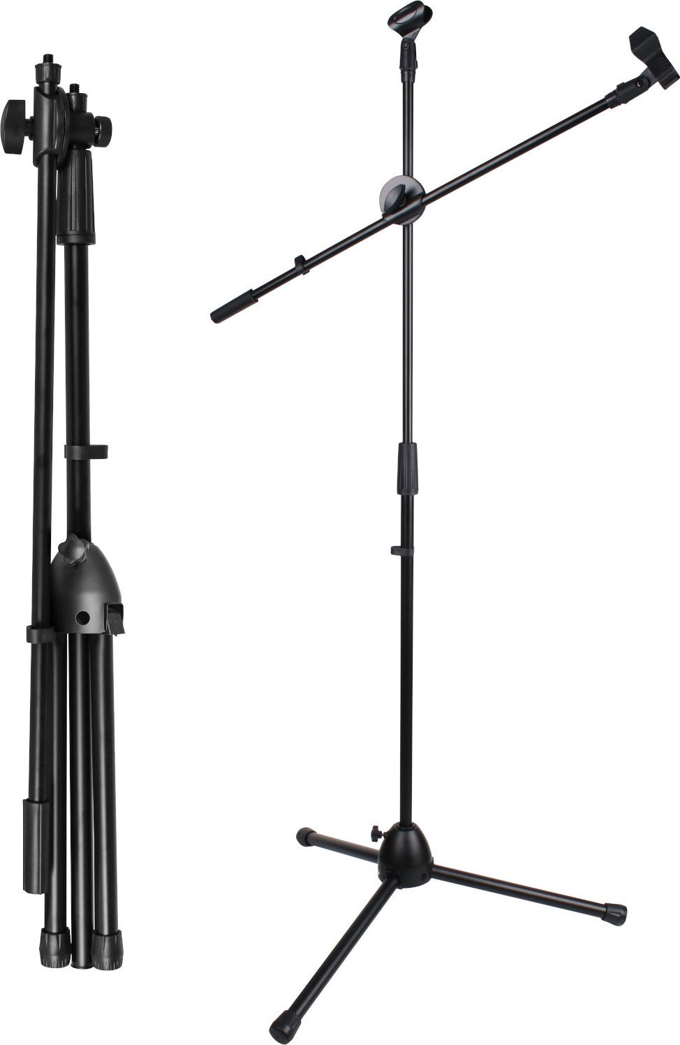 Stativ mikrofoni Mozos SM803 PRO, lartësi e rregullueshme 75 155 cm, kapacitet 1.5 kg, i zi