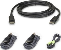 Сет кабли KVM ATEN 2L-7D02UDPX4, DisplayPort, USB, аудио, црн