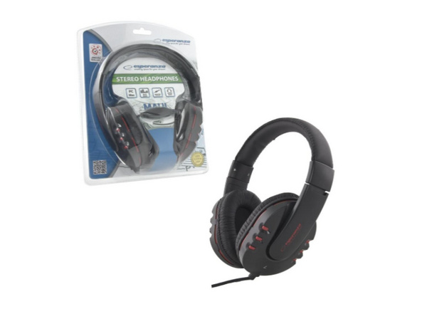 Kufje Esperanza EH142K, me kabllo, të zeza,të kuqe