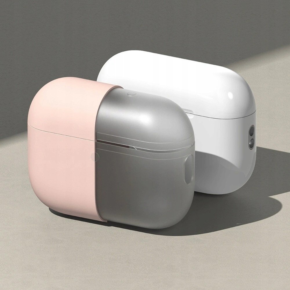 Силиконска маска Ringke за Apple AirPods Pro 3, со капак за полнење, розова Pink Sand