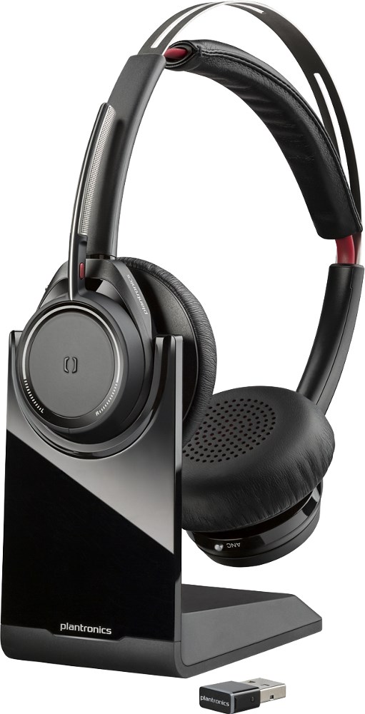 Kufje Bluetooth Plantronics Voyager Focus UC, Dual-Ear, USB-A, e zezë