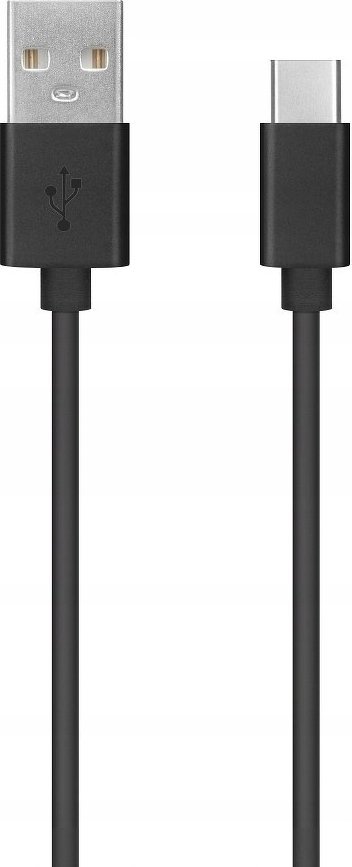 Kabllo USB Type C 2.0 C366, 1m, majë e zgjatur 8mm, e zezë