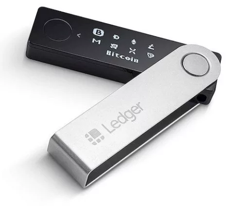 Ledger Nano X уред за криптовалути, црн