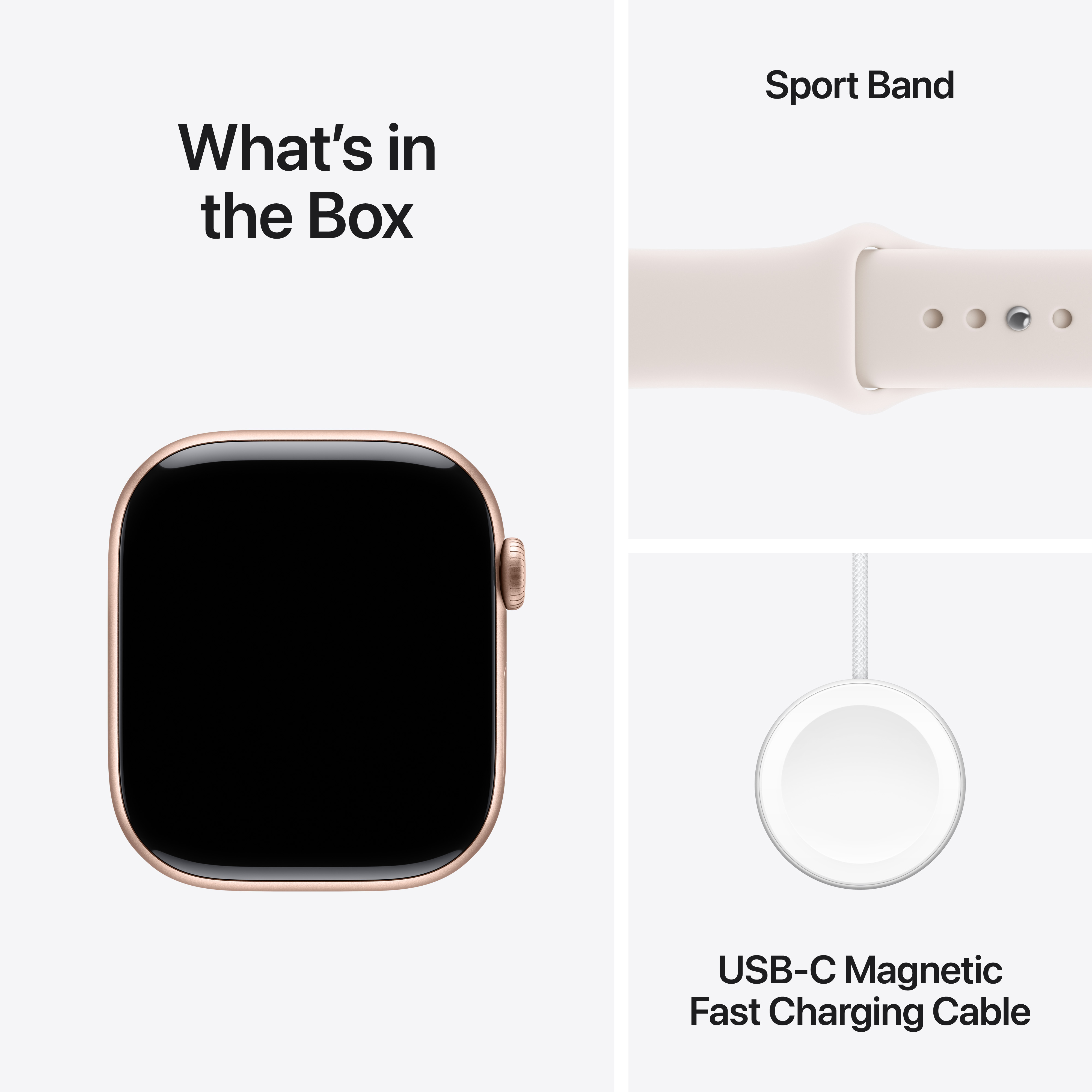 Apple Watch S11 GPS 42mm Rose Gold Aluminium Case with Light Blush Sport Band, M/L