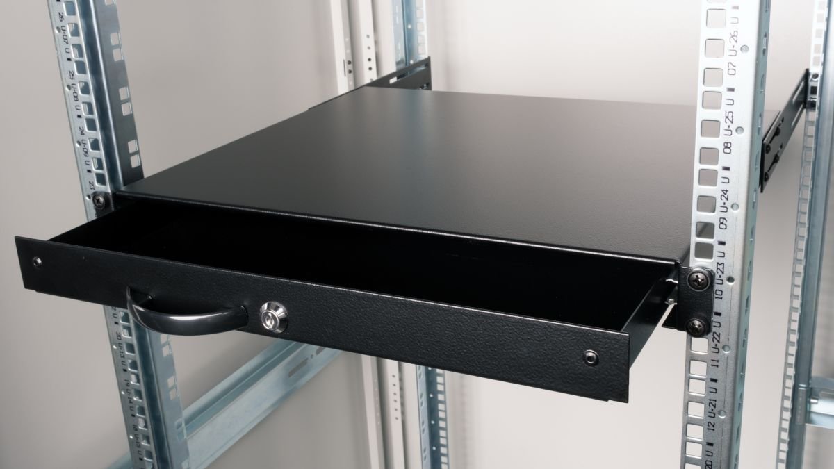 Sirtar rack Equip Lockable Drawer 19", 1U, i zi RAL9005