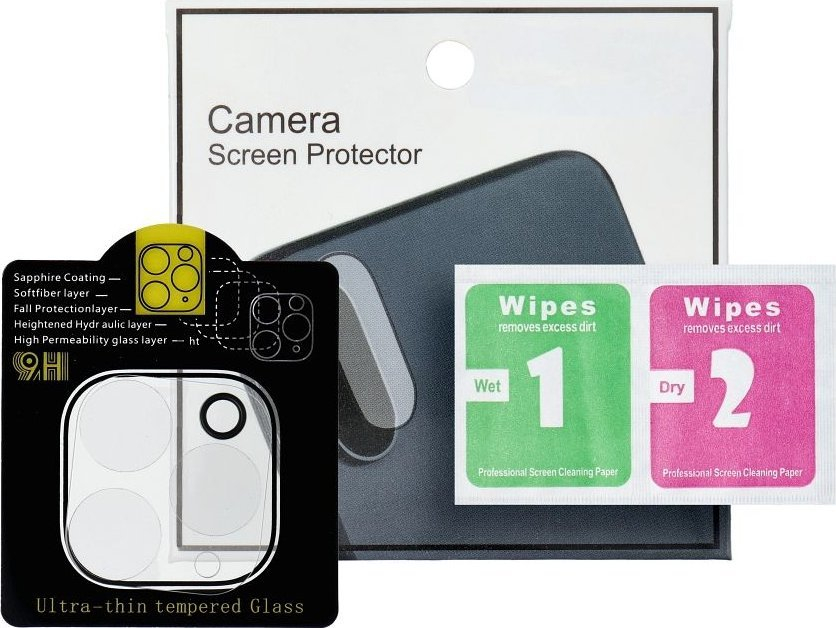 Mbulesë xhami për kamera OEM, iPhone 11 Pro Max, 5D Full Glue, transparente