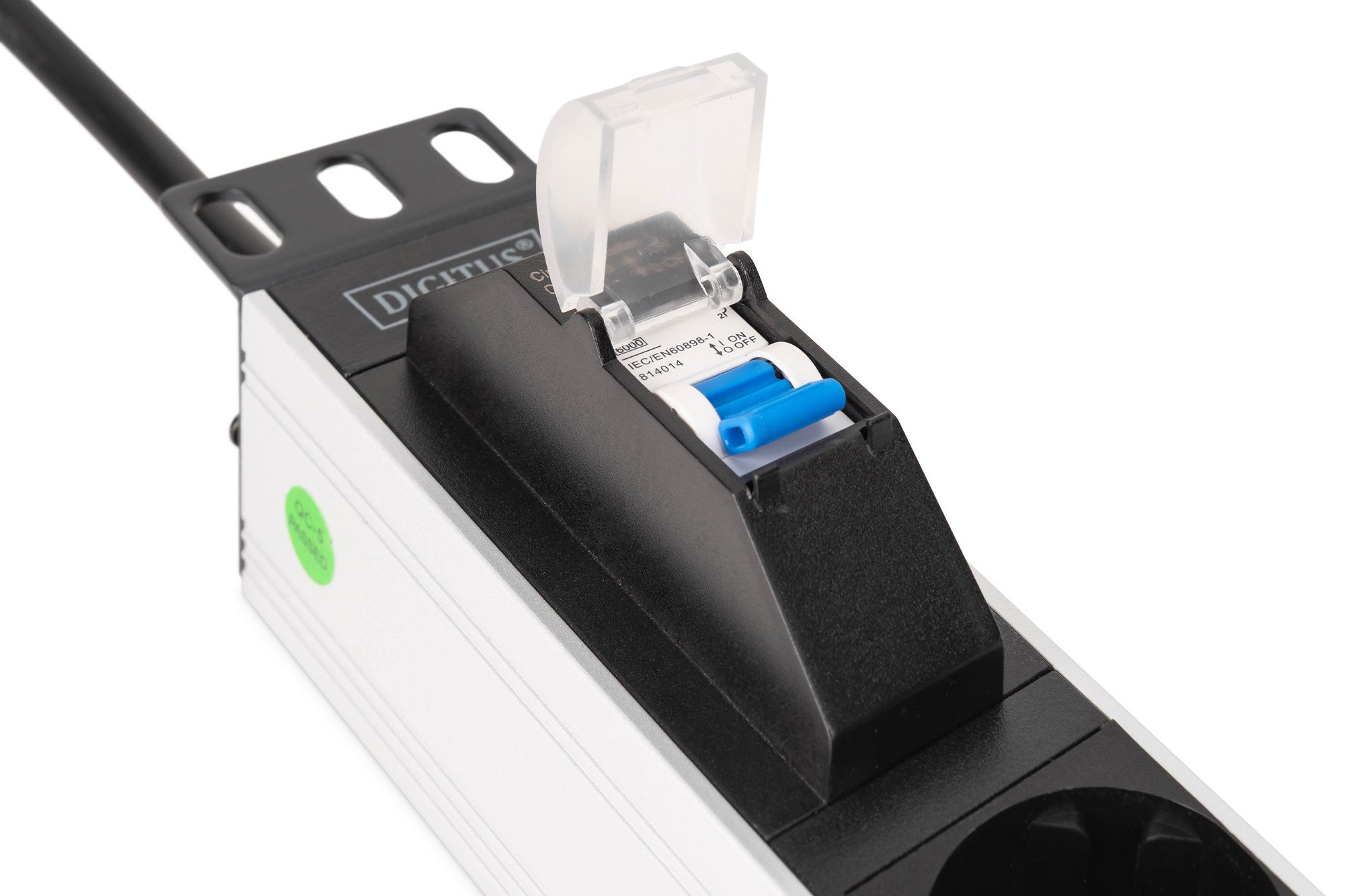 Prizë kabineti Digitus Aluminum Socket Strip, 7 dalje, circuit breaker, gri