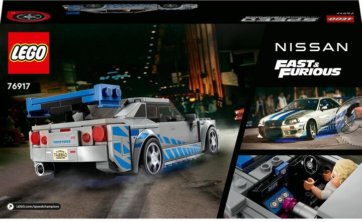 Set LEGO® Speed Champions 76917 2 Fast 2 Furious Nissan Skyline GT-R (R34)