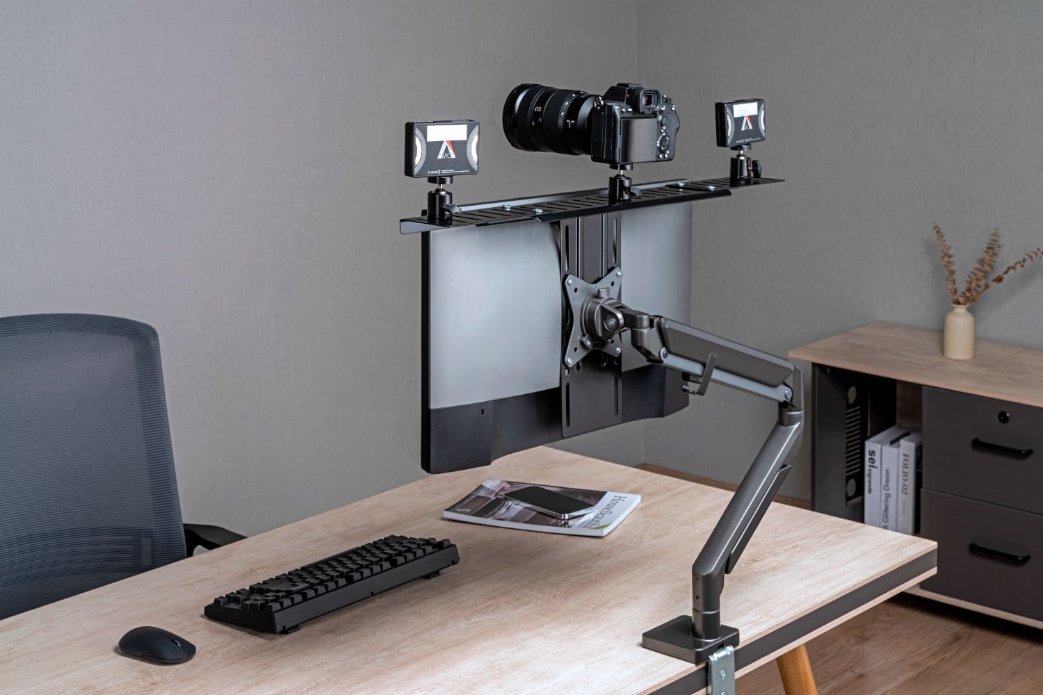 Mbajtëse çeliku Mozos VS1-L, kapacitet 3 kg, e zezë