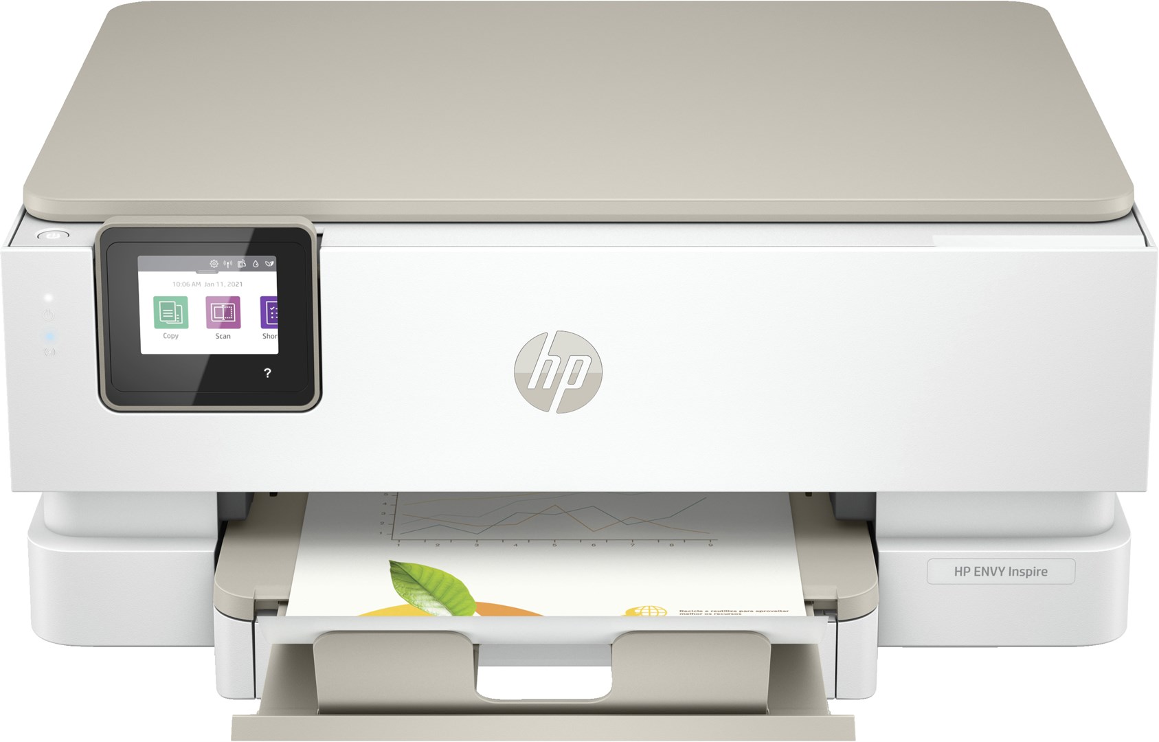 Printer multifunksional HP Inspire 7220e, Inkjet termal, bezhë