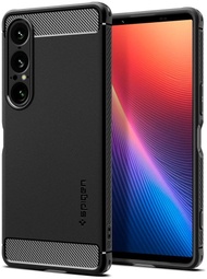 Këllëf telefoni Spigen Rugged Armor për Sony Xperia 1 VII, mbrojtës, i zi matte