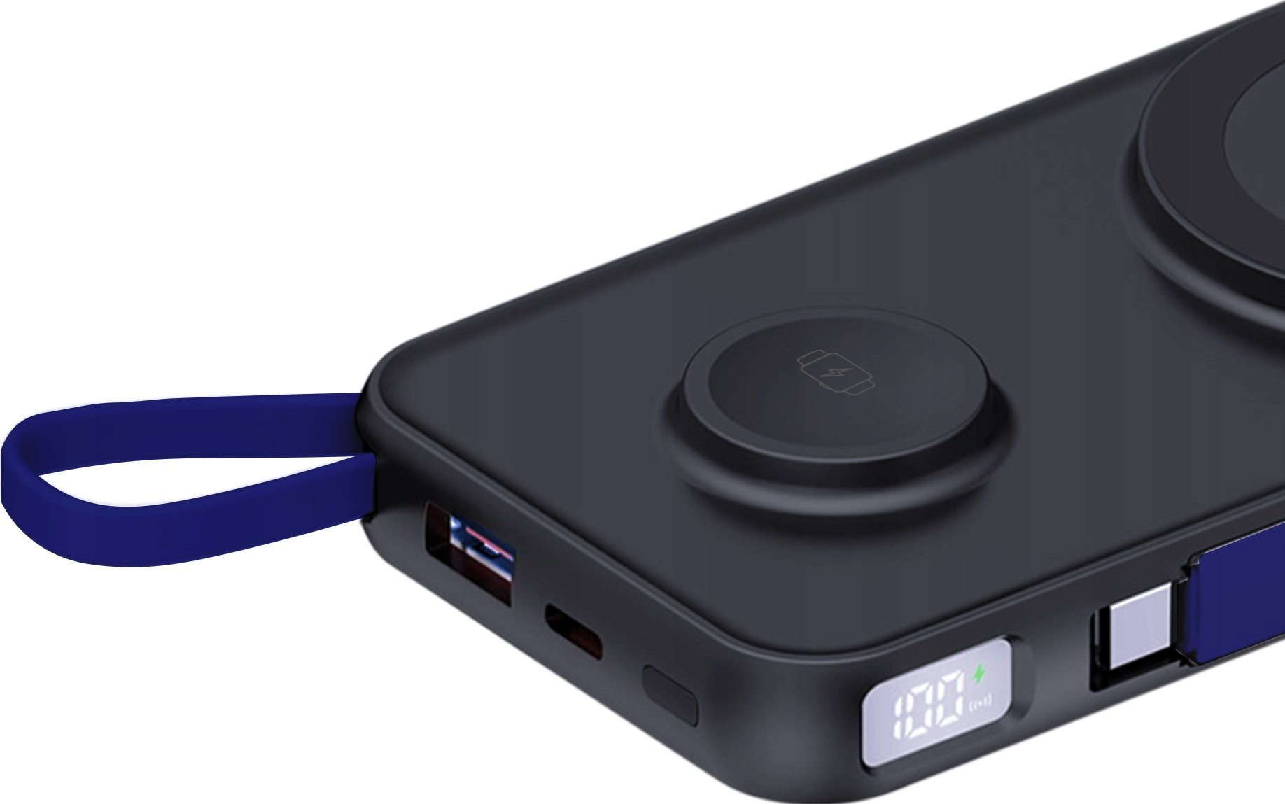 Powerbank 3MK Powerbank PastelUp 10000mAh, MagSafe, безжично полнење, црн