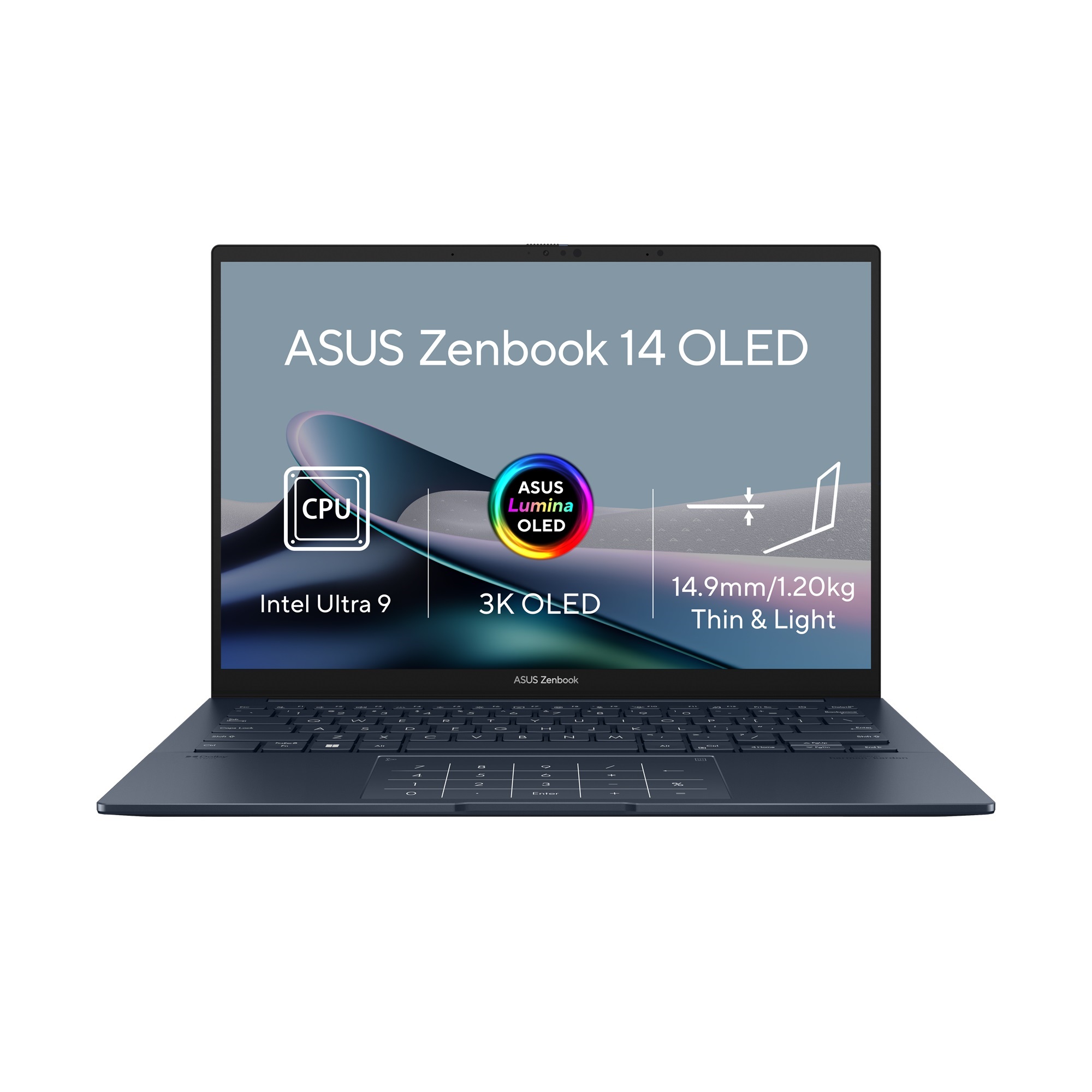 Laptop ASUS Zenbook 14 OLED UX3405, 14", Intel Core Ultra 9, 32GB RAM, 1TB SSD, i zi