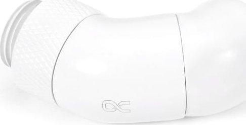 Адаптер за агол на вода Alphacool Eiszapfen Double 45°, G1/4 машки во женски, бел