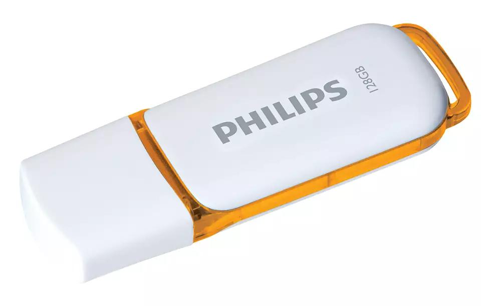 USB флеш диск Philips FM12FD70B, 128GB, USB 2.0, бел