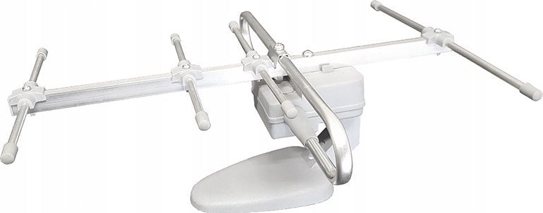 Antena TV Barczak Mini-Yagi, përforcues i integruar, kabllo 5 m, gri