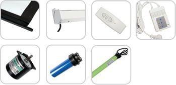 Ekran projektori Maclean MC561, 135", elektrik, i bardhë