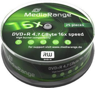 Празни дискови MediaRange DVD+R 4,7GB 16x, Spindle 25 парчиња