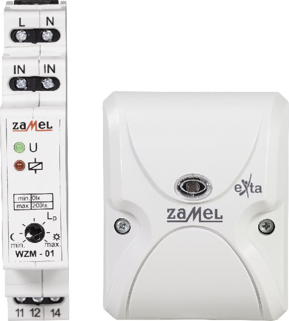 Çelës automatik ndriçimi Zamel Twilight SOS-01, 16A, 230V, me sondë, i bardhë

