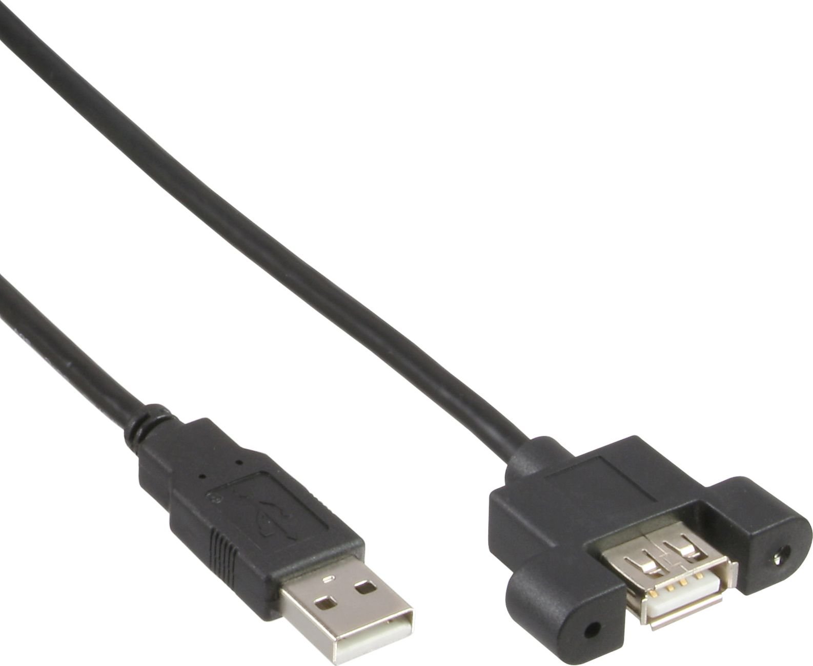 Kabllo zgjatuese USB InLine B-33440E, USB A mashkull në USB A femër, 0.6 m, e zezë