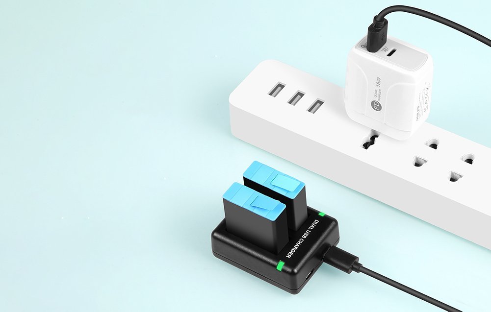 Karikues dykanalësh Puluz PU919B, për GoPro Hero 11 10 9, USB C