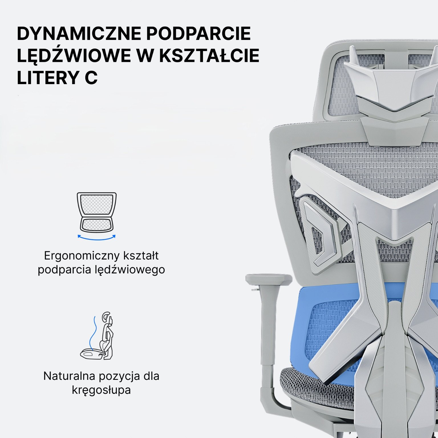 Гејминг столица Anda Seat X-Air Pro Mesh, мрежеста потпирачка, сива