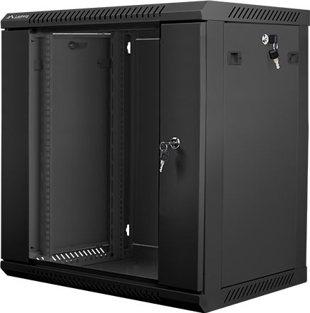 Kabinet muror rrjeti Lanberg WF01 6412 10B, 19", 12U, i zi