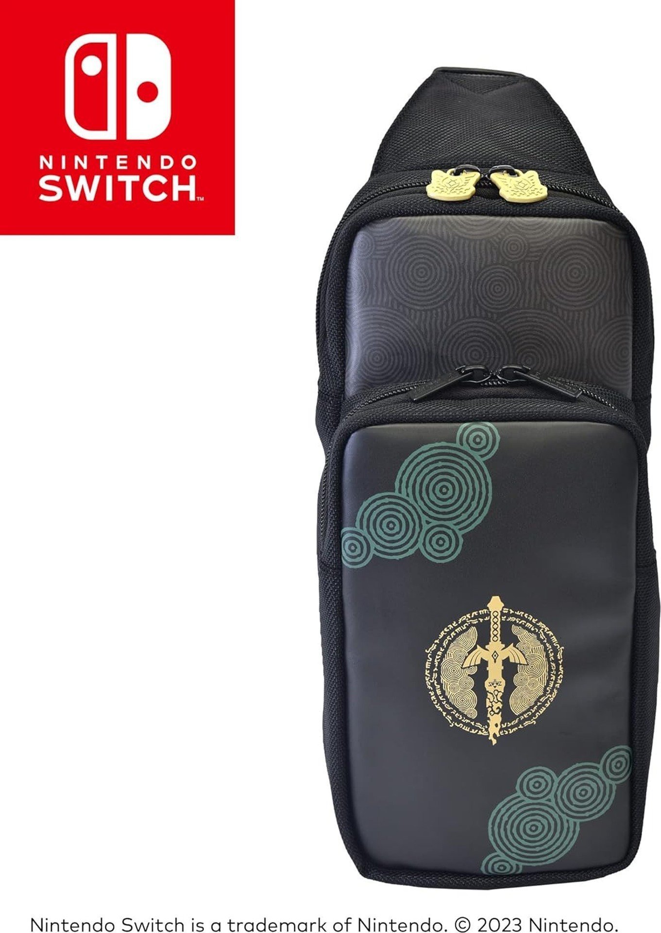 Çantë shpine Hori Switch Shoulder Backpack Zelda Tears of the Kingdom, për Nintendo Switch, me rrip shpatulle, shumëngjyrëshe