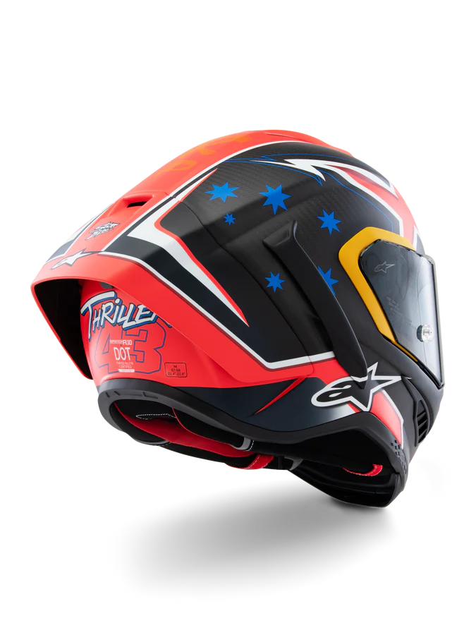 Helmetë moto Alpinestars Supertech R10, karbon kompozit, sportive, e zezë