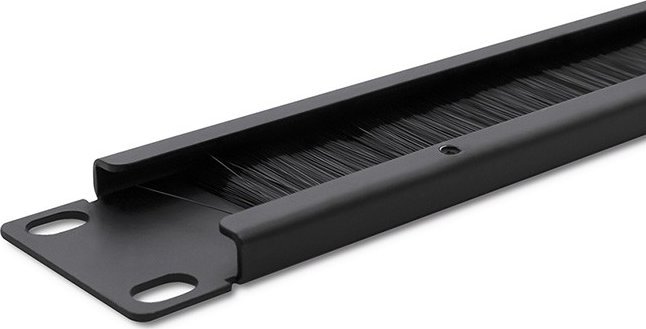 Panel me furça Qoltec për kabinet RACK 19", 1U, i zi