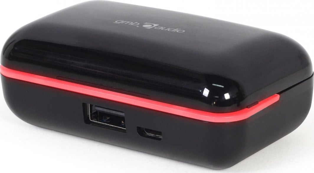 Kufje Gembird TWS-LED-01, Bluetooth, të zeza