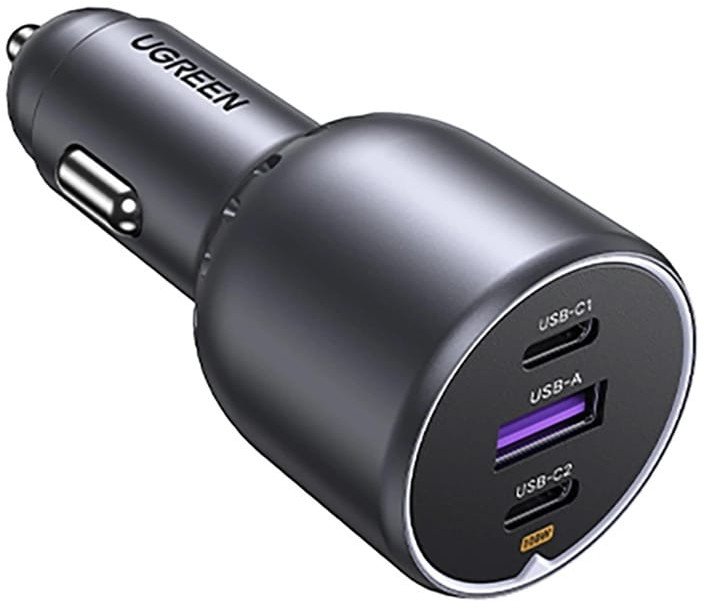 Karikues për makinë Ugreen, adapter USB, gri