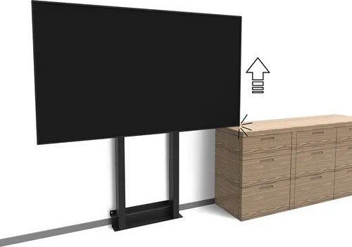 Mbajtëse muri për TV Neomounts WL55-875BL1, 37" 100", motorizuar, e zezë