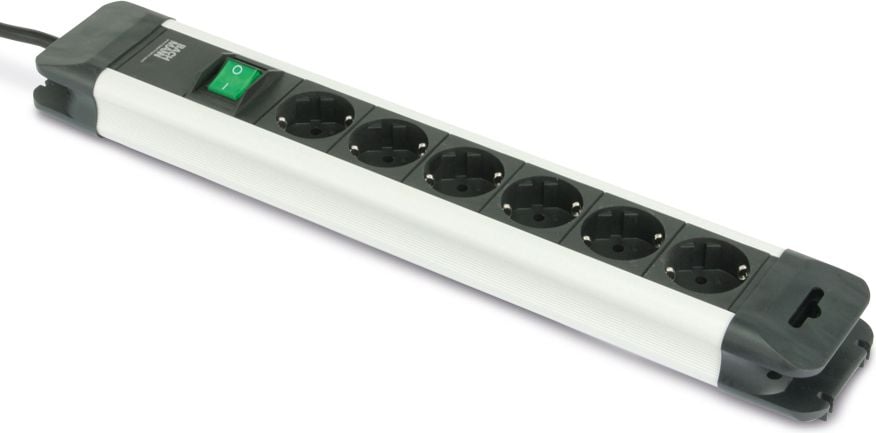 Zgjatës Bachmann Connectus, 6 priza AC, 2m, i zi