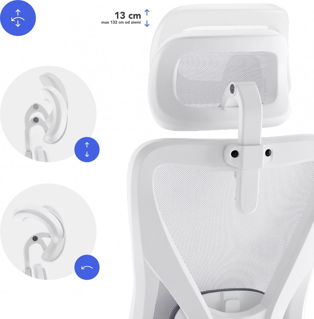 Канцелариско столче SENSE7 Тон, сиво/бело