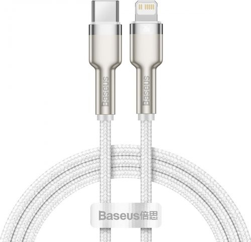 Kabllo Baseus, USB-C / Lightning, 1 m, e bardhë