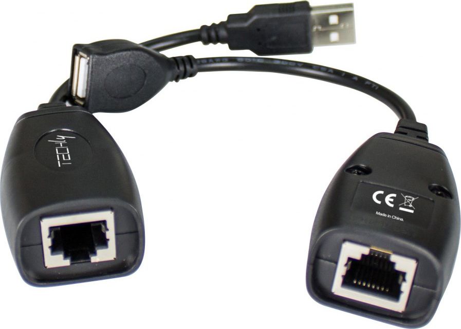 Përshtatës USB Techly (IUSB-EXTENDTY5), i zi