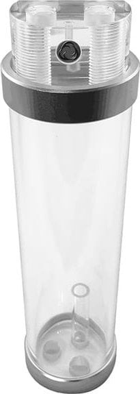 Rezervuar uji PC Singularity Computers Protium 200mm, akrilik transparent, argjend i lustruar