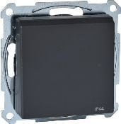 Prizë Schneider Electric Merten System M MTN2614-0414, me tokëzim, me kapak dhe perde mbrojtëse, anthracite