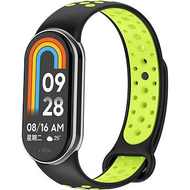 Rrip dore Eternico Sporty për Xiaomi Smart Band 8 9, silikon, solid i zi dhe i verdhë