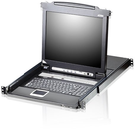 Konsolë KVM ATEN CL5708M, 8 porta, LCD 17", PS/2 USB, DE layout