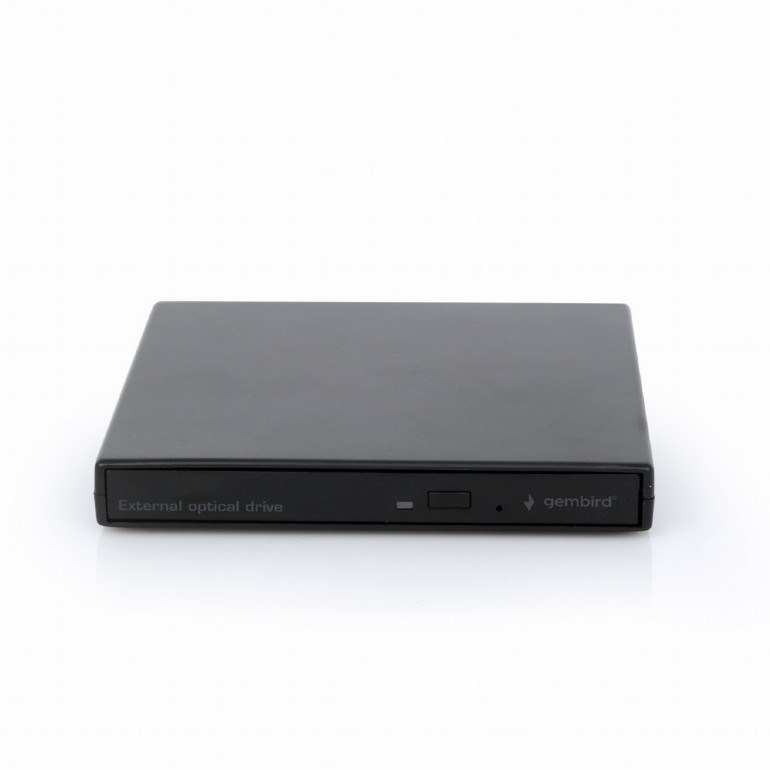 Disk optik i jashtëm Gembird DVD-USB-04, USB 2.0, 24x CD, 8x DVD, i zi
