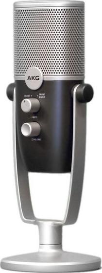 Mикрофон USB AKG Ara, кондензатор, 24-bit 96kHz, сино сребро