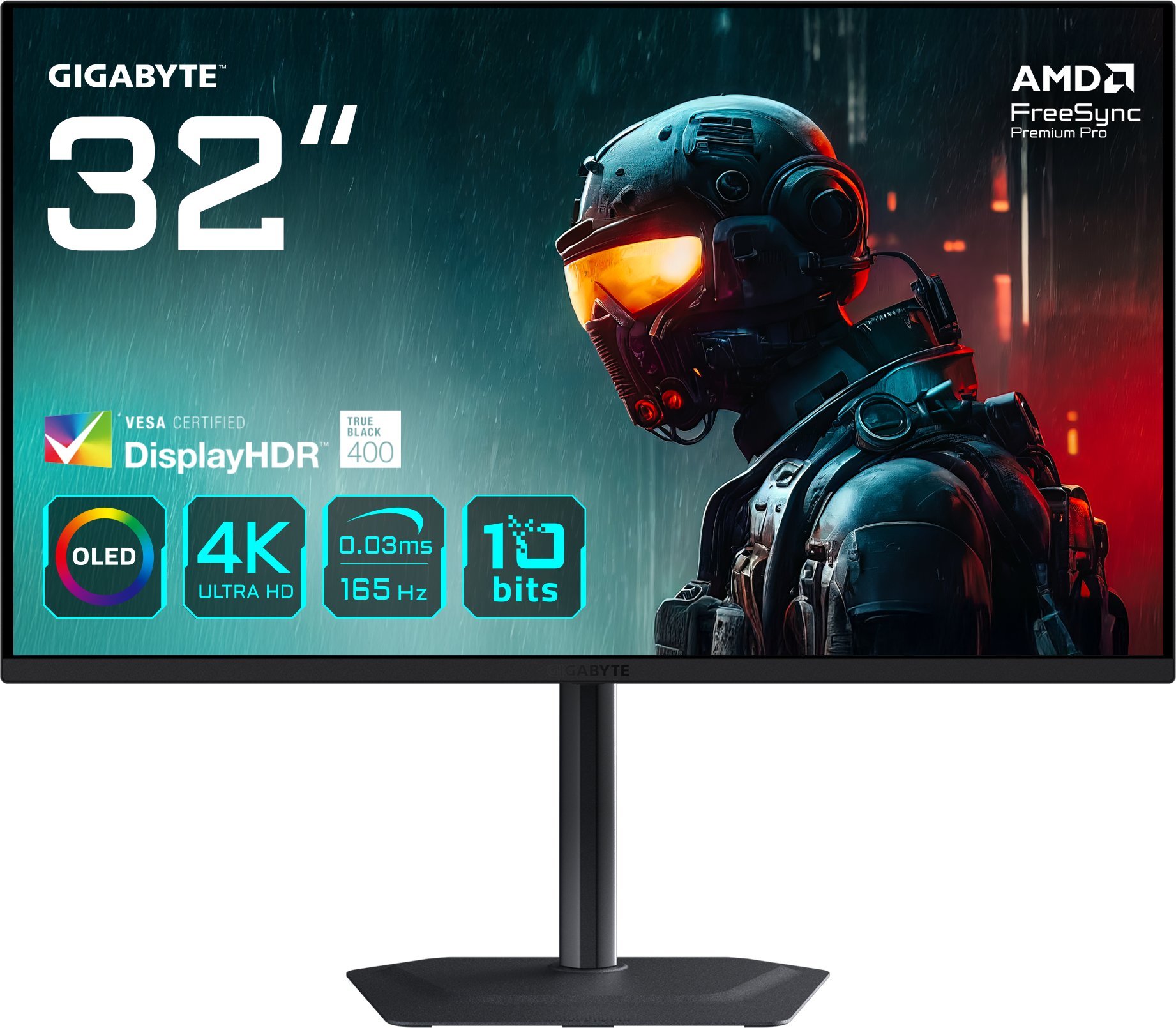 Monitor gaming GIGABYTE MO32U, 31.5" OLED, 4K UHD 165Hz, i zi