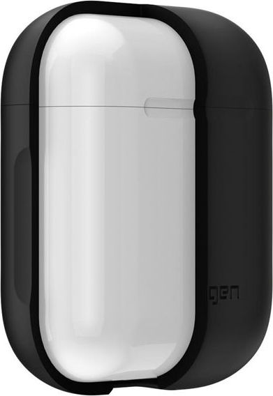 Këllëf silikoni Spigen Silicone Fit për AirPods 1/2, me karabinë, i zi