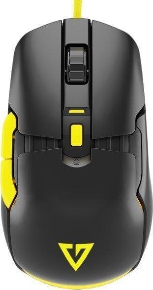 Mouse lojrash Modecom Volcano Jager, me kabllo, ergonomik, i zi