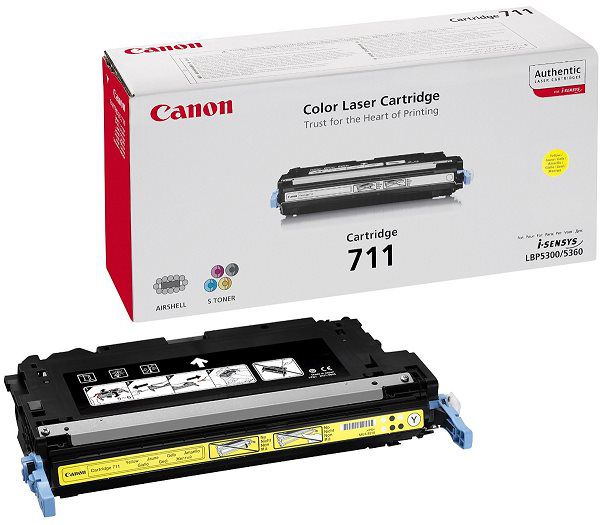 Toner CANON CRG-711Y, 6000 faqe, i verdhë