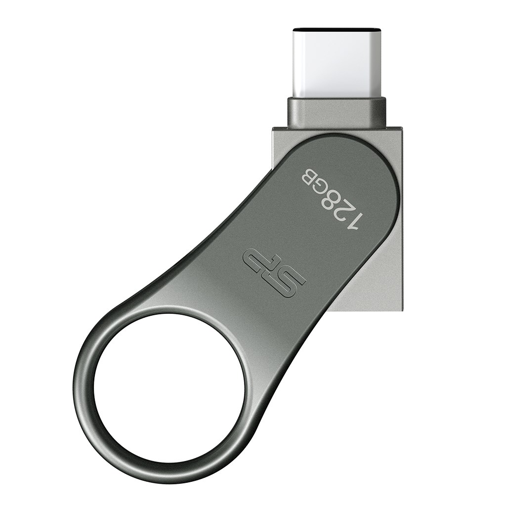 Pрактичен USB мемориски уред SP Silicon Power, 128GB, USB 3.1, OTG, титаниум