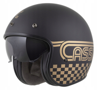 Helmetë moto Cassida Oxygen 2.0 Rondo, e hapur, me vizor dielli, e zezë mat me ari, XL